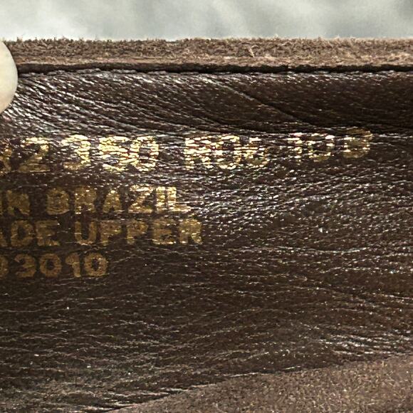 Ralph Lauren Caryl Gray Wool Flannel Pumps with Brown Suede Trim & Tassels Sz 10 - Picture 10 of 11